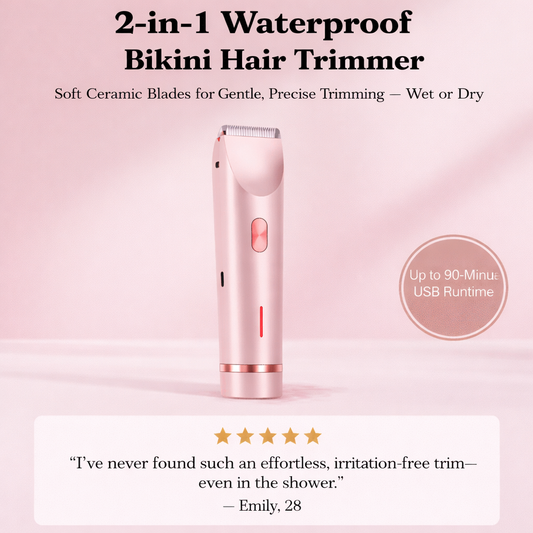 2-in-1 Waterproof Bikini Hair Trimmer